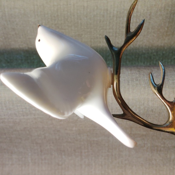 1980s Signed Bijan Ceramic Bird and Brass Tree Sculpture - Picture 6 of 7